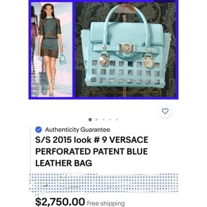 Authentic Versace Medusa cutout satchel
